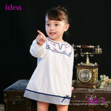 76312 Wholesale Fancy White Embroidered Dress For Baby Girl